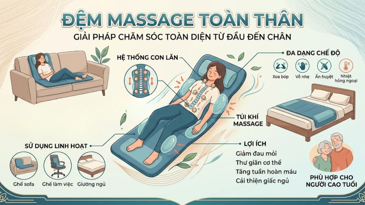 Đệm massage toàn thân