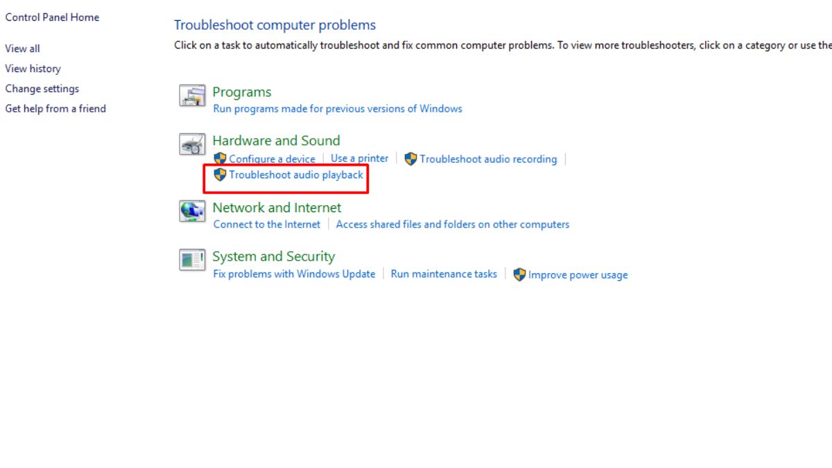 Troubleshooters audio playback