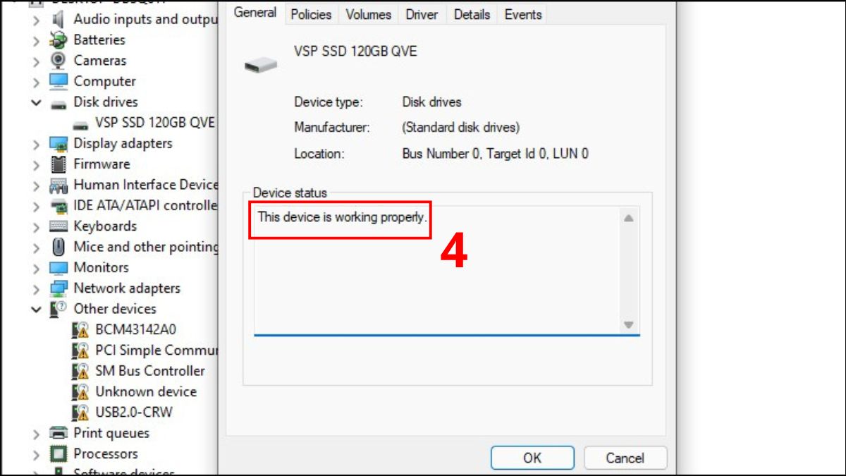 khắc phục máy tính bị mất ổ D và E bằng kiểm tra trong device manager bước 3