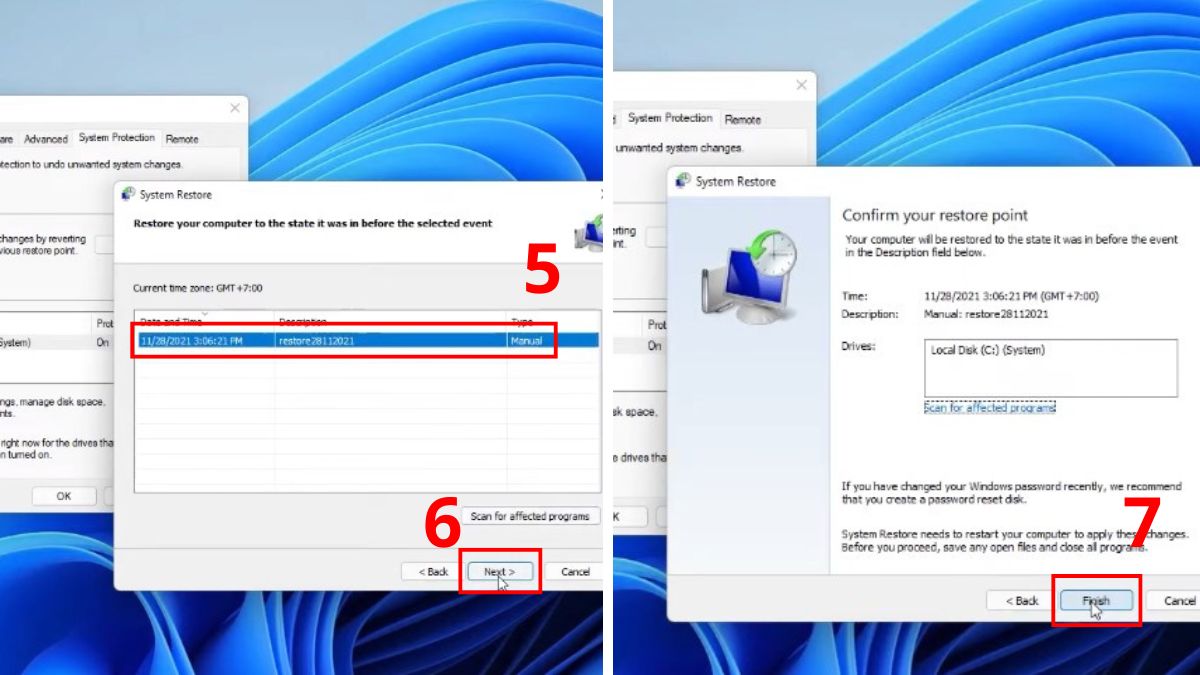 Sử dụng System Restore bước 3