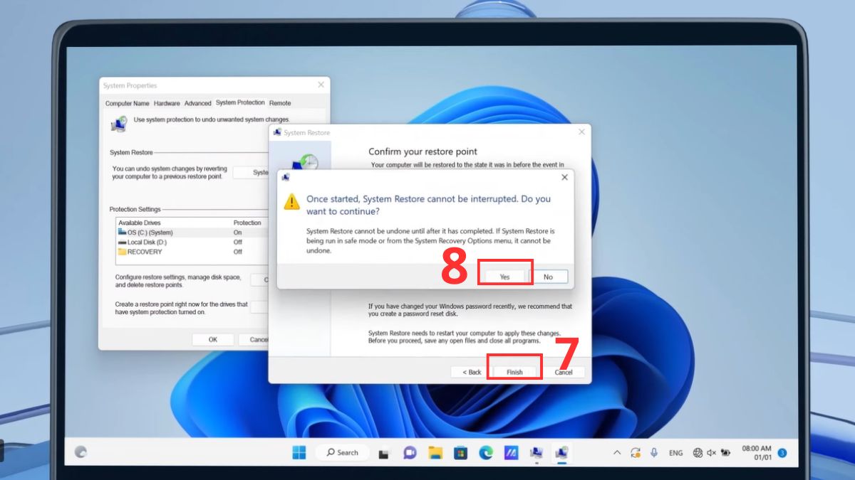 khắc phục máy tính Dell bị lỗi SupportAssist bằng khôi phục hệ thống bước 4
