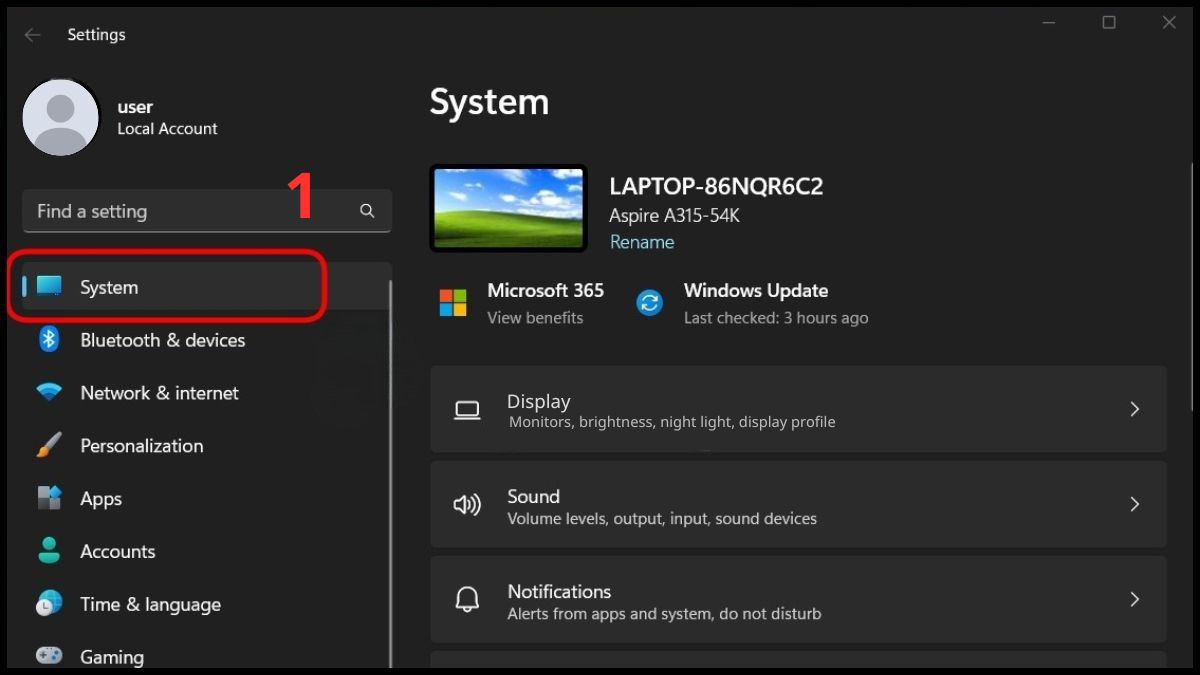 Cài đặt lại hệ điều hành Windows bước 1