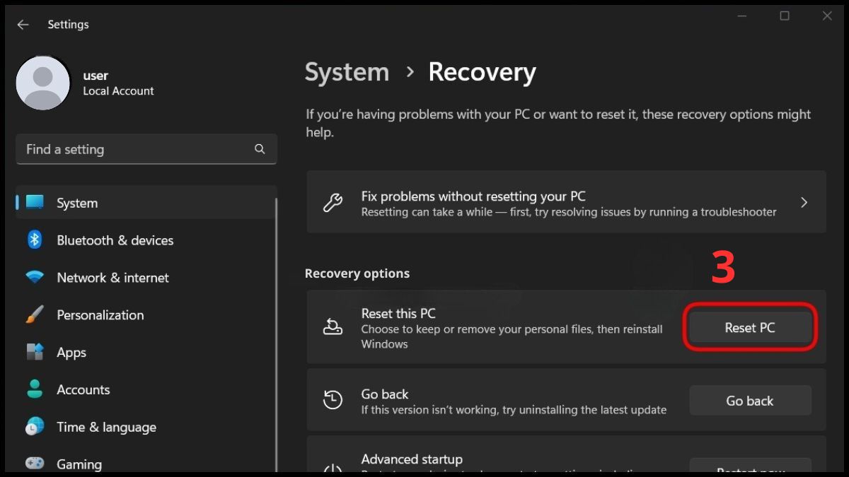 Cài đặt lại hệ điều hành Windows bước 3