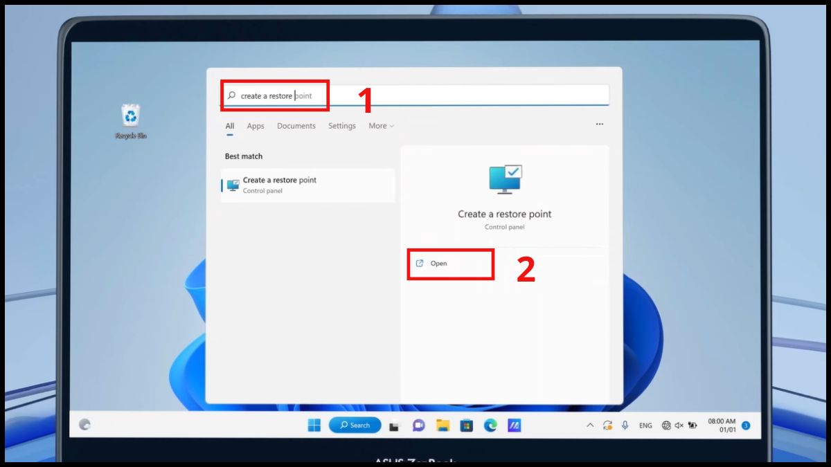 khắc phục máy tính Dell bị lỗi SupportAssist bằng khôi phục hệ thống bước 1