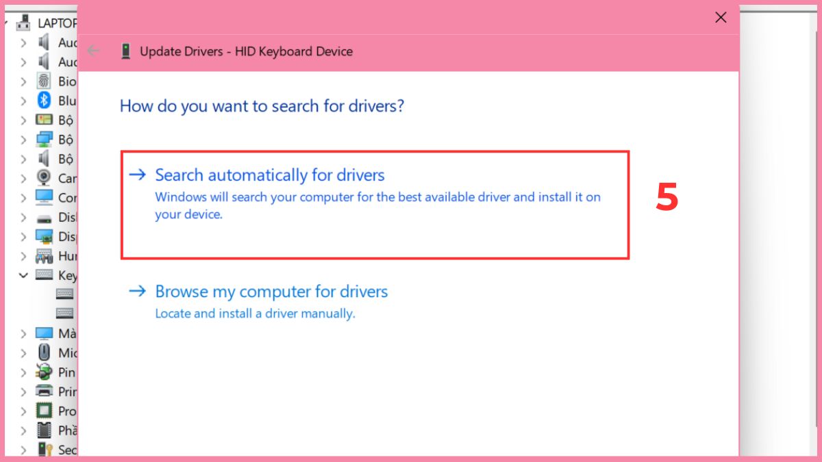 khắc phục lỗi máy tính không nhận ổ cứng ngoài bằng cập nhật driver ổ cứng gắn ngoài bước 3