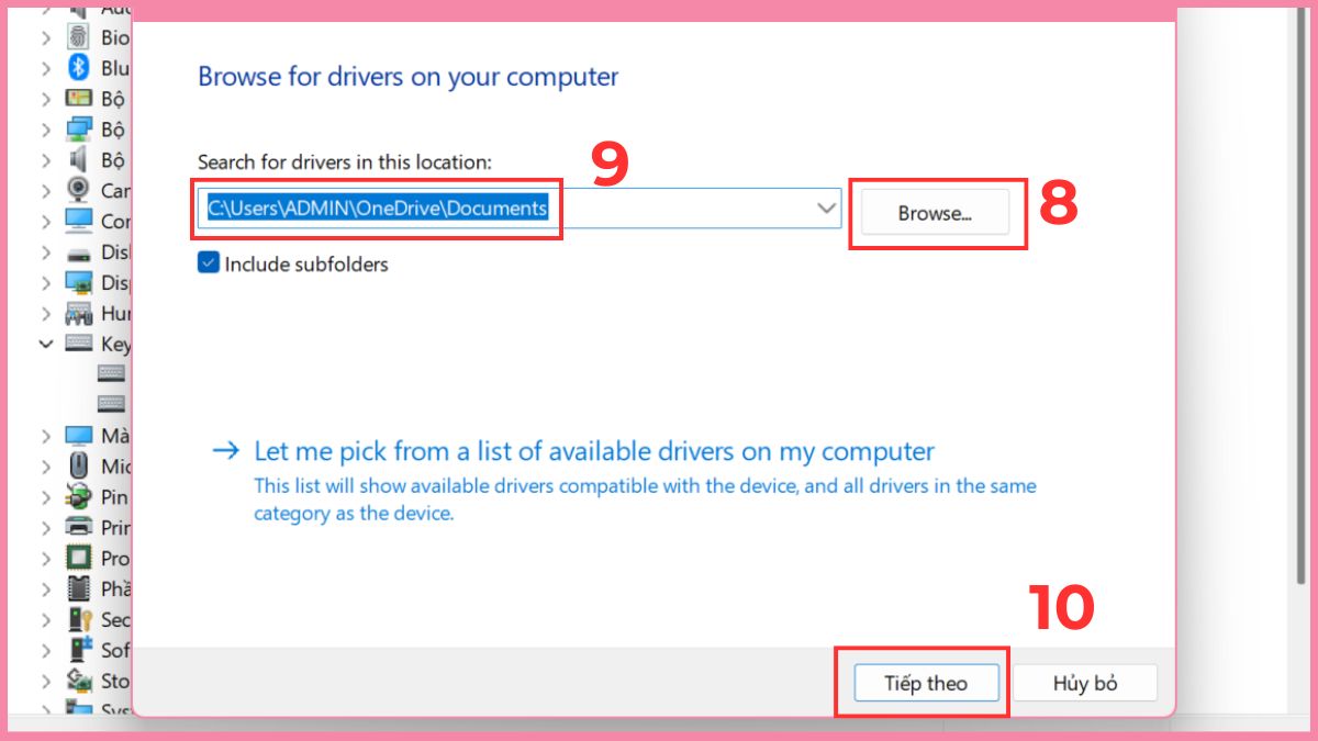 khắc phục lỗi máy tính không nhận ổ cứng ngoài bằng cập nhật driver ổ cứng gắn ngoài bước 4 tiếp theo