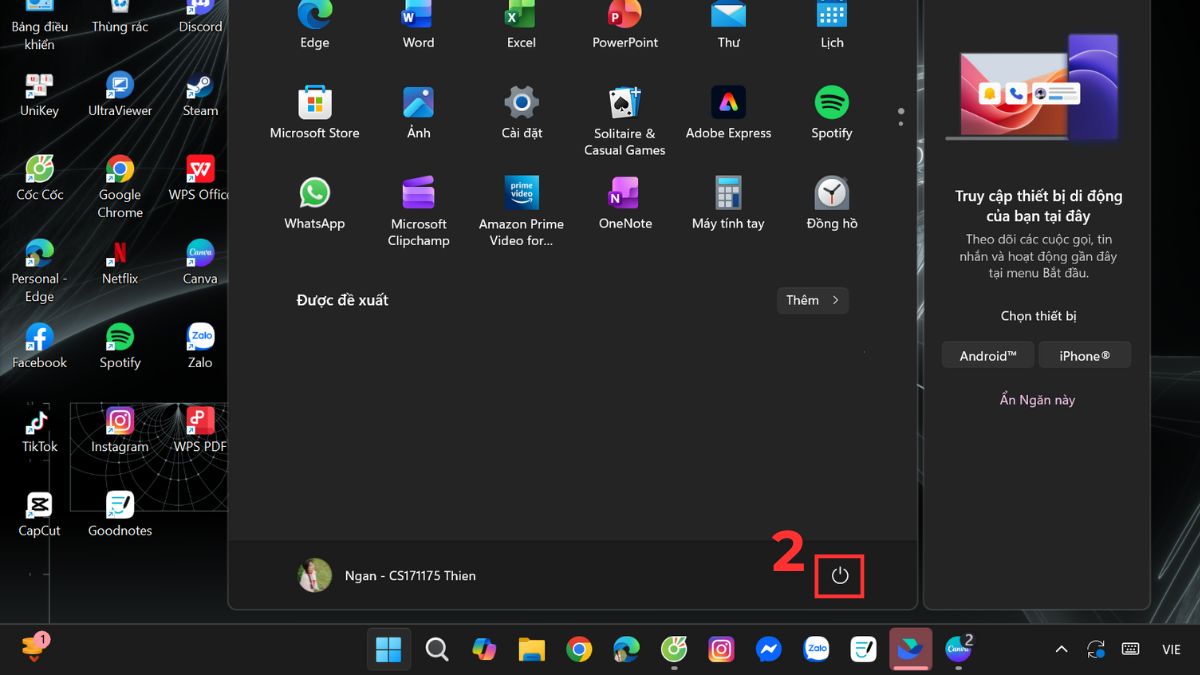 khắc phục lỗi máy tính không nhận ổ cứng ngoài bằng khởi động lại máy tính bước 2