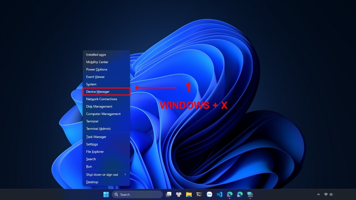 khắc phục lỗi máy tính không nhận card màn hình bằng hiển thị các thiết bị ẩn bước 1