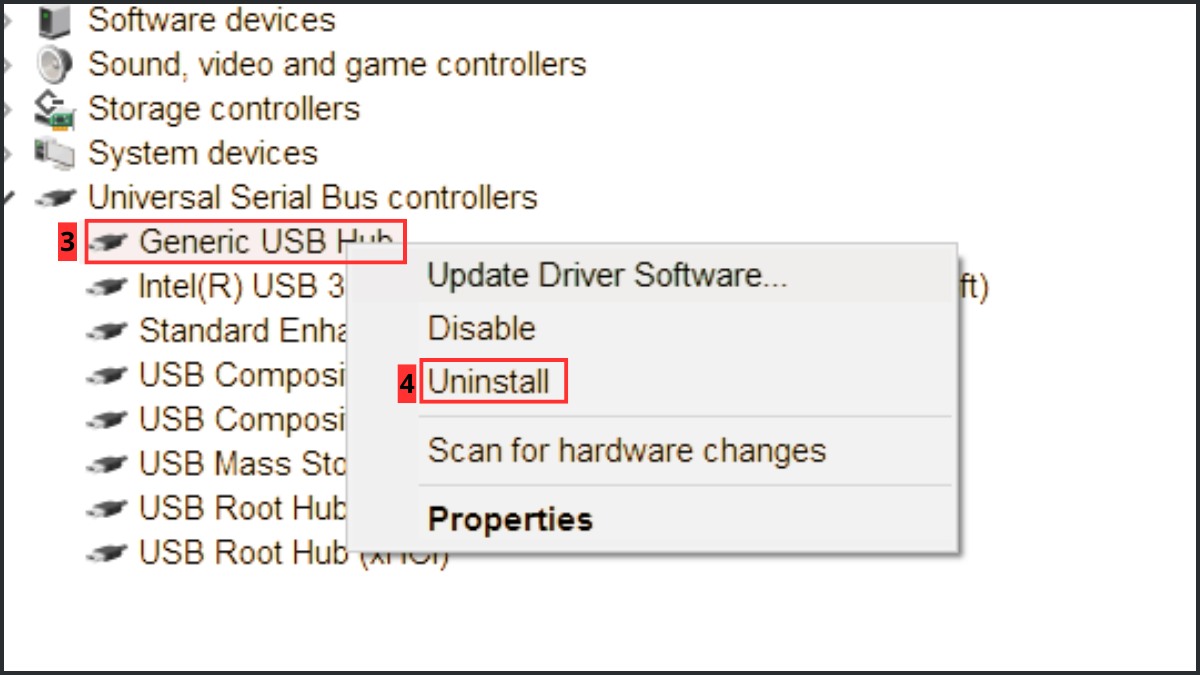 Gỡ và cài đặt lại Driver bước 2