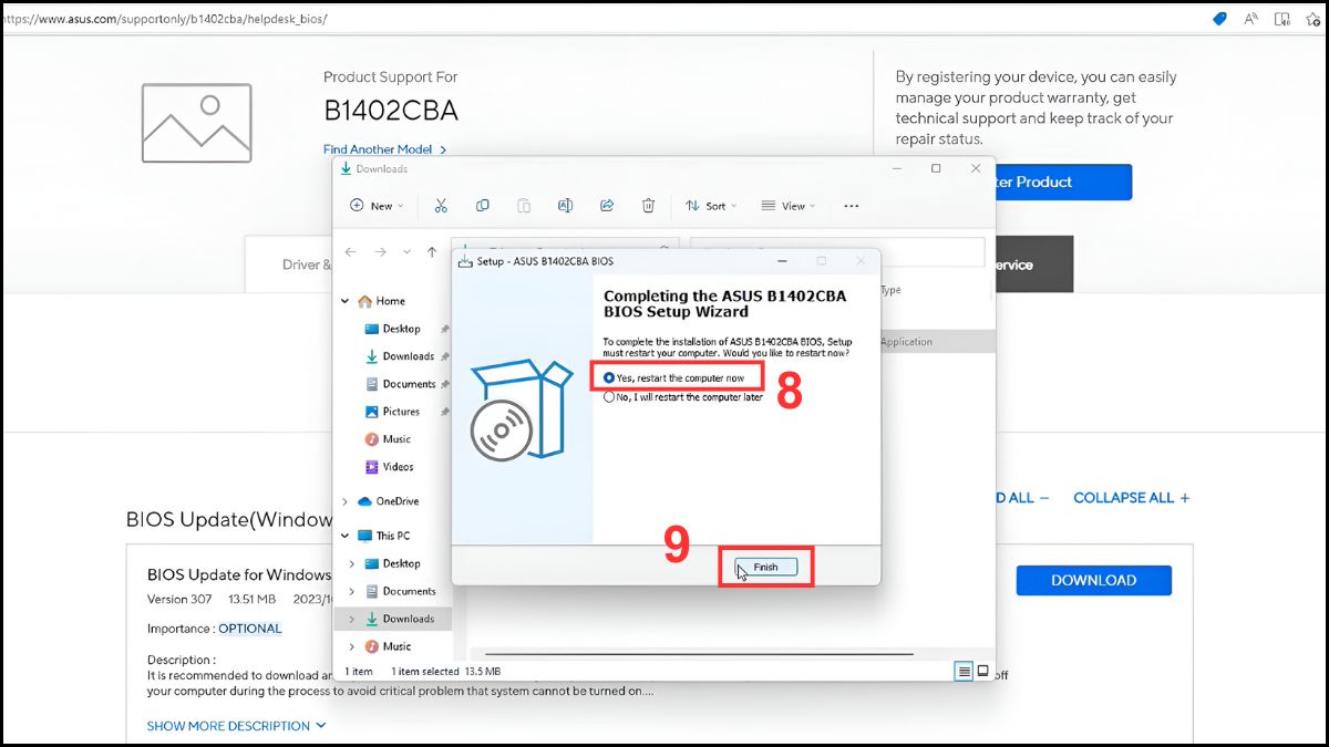 khắc phục lỗi laptop tự restart liên tục bằng update bios bước 5