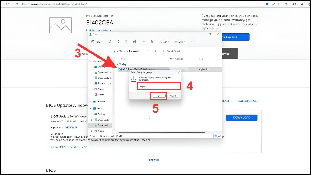 khắc phục lỗi laptop tự restart liên tục bằng update bios bước 2