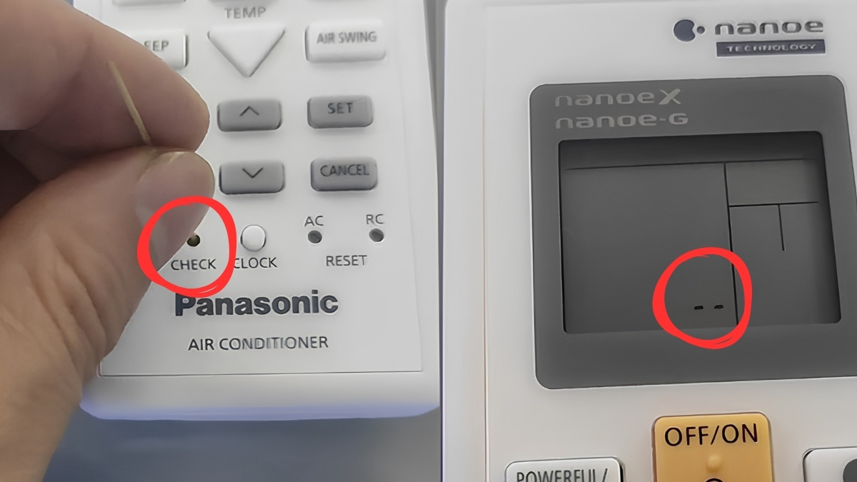 Hướng dẫn cách kiểm tra mã lỗi máy lạnh Panasonic bước 1