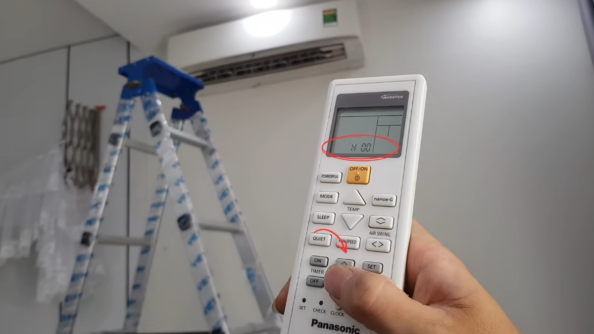 Hướng dẫn cách kiểm tra mã lỗi máy lạnh Panasonic bước 2