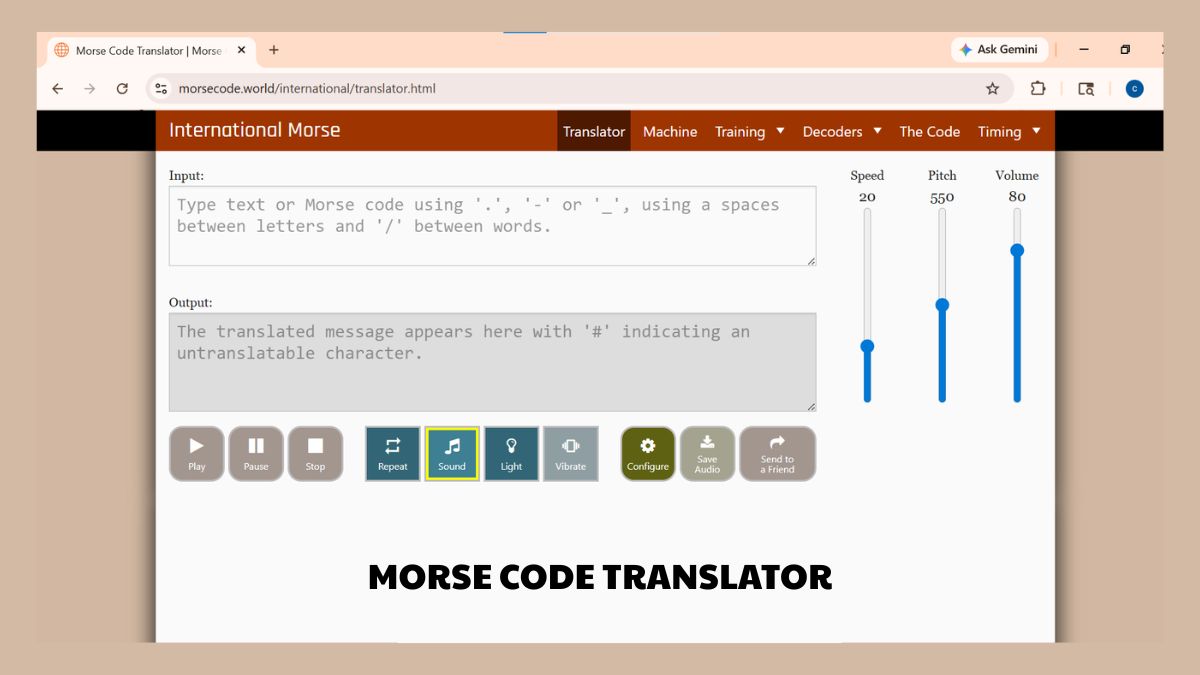 Morse Code Translator