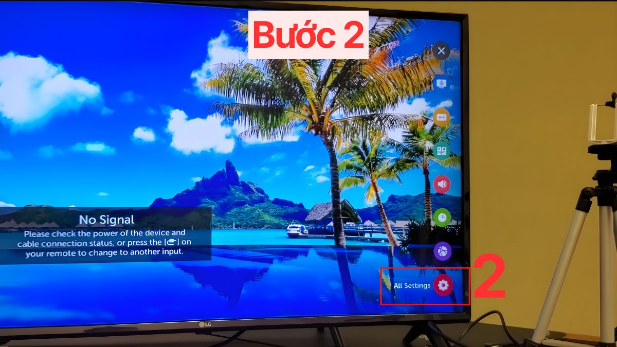 Khôi phục cài đặt gốc (reset) tivi LG bước 2
