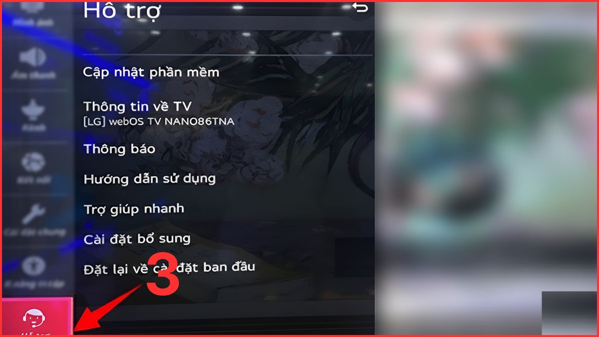 khắc phục lỗi mất con trỏ chuột trên màn hình tivi LG bằng cập nhật phần mềm tivi bước 3