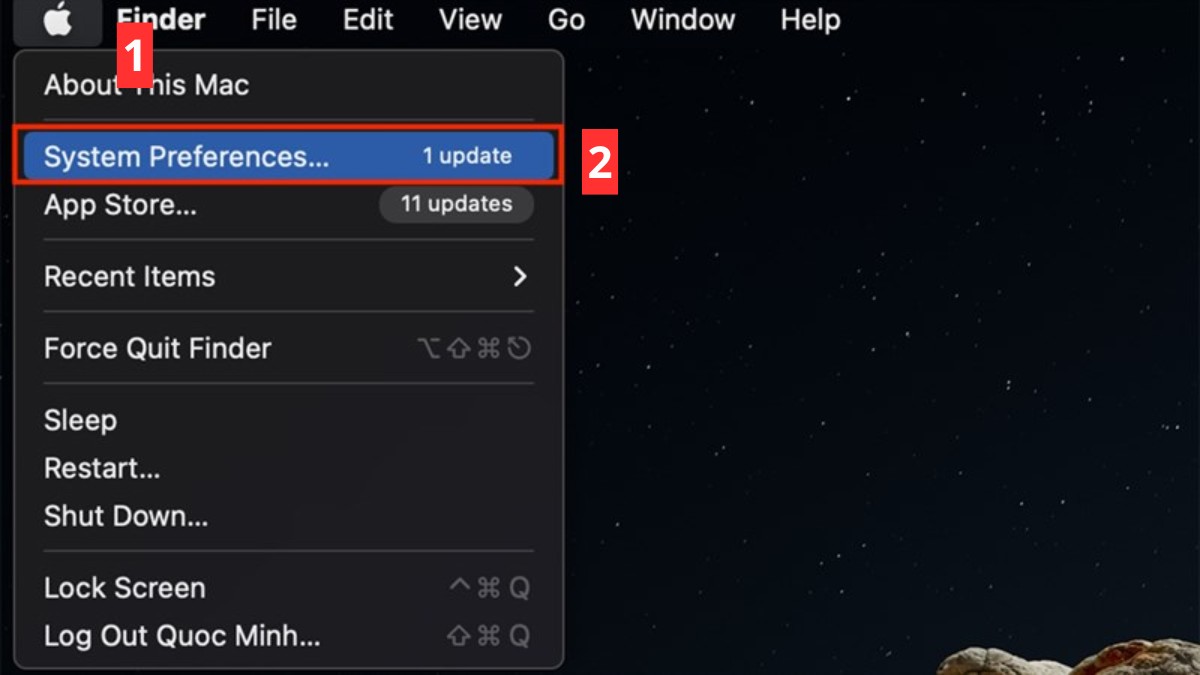 cách sửa lỗi màn hình MacBook bị giật lag bằng cách không sử dụng nhiều tài khoản bước 1