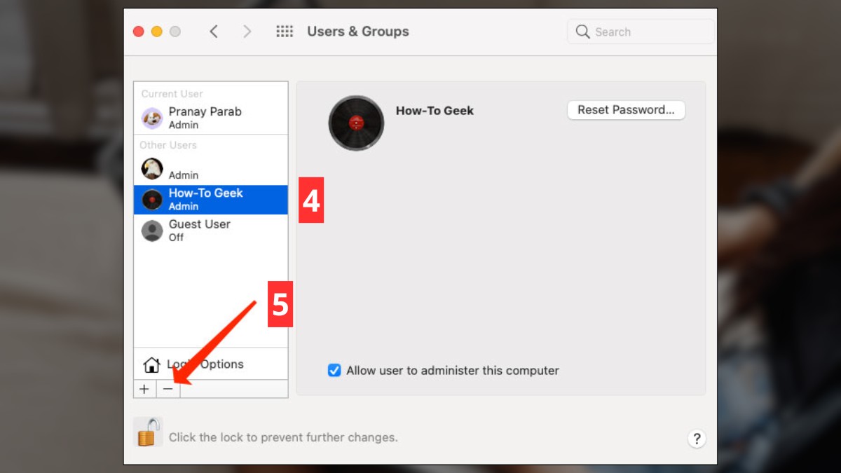 cách sửa lỗi màn hình MacBook bị giật lag bằng cách không sử dụng nhiều tài khoản bước 2