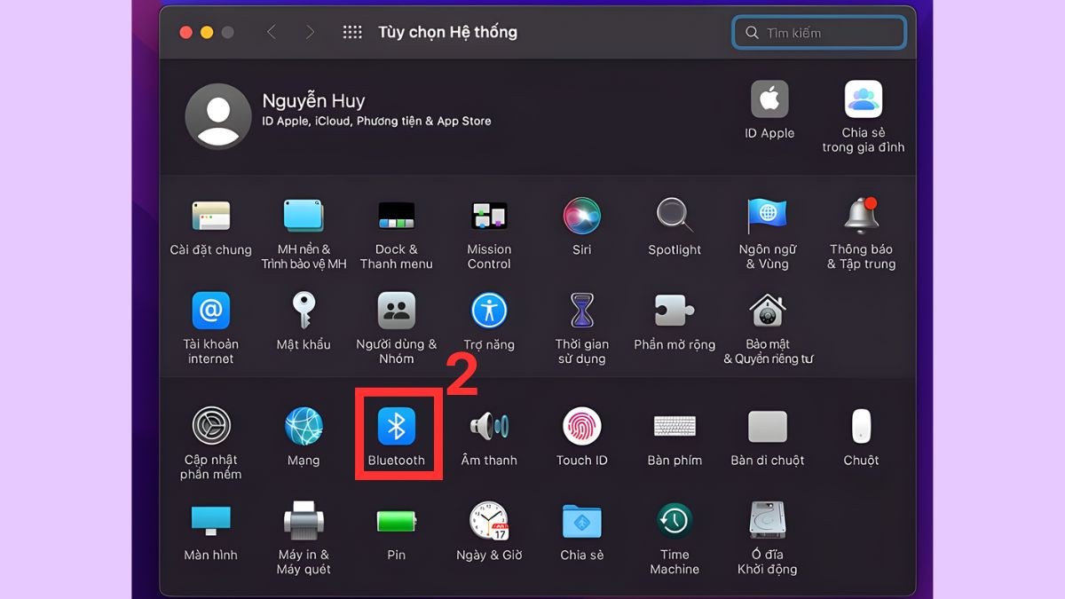 Vô hiệu hóa và kích hoạt lại Bluetooth bước 2
