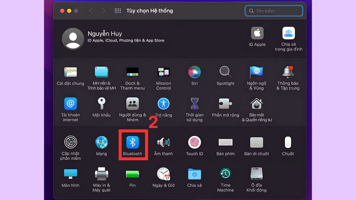 Cách khắc phục lỗi MacBook không kết nối được Bluetooth bằng thủ kết nối bluetooth bước 2