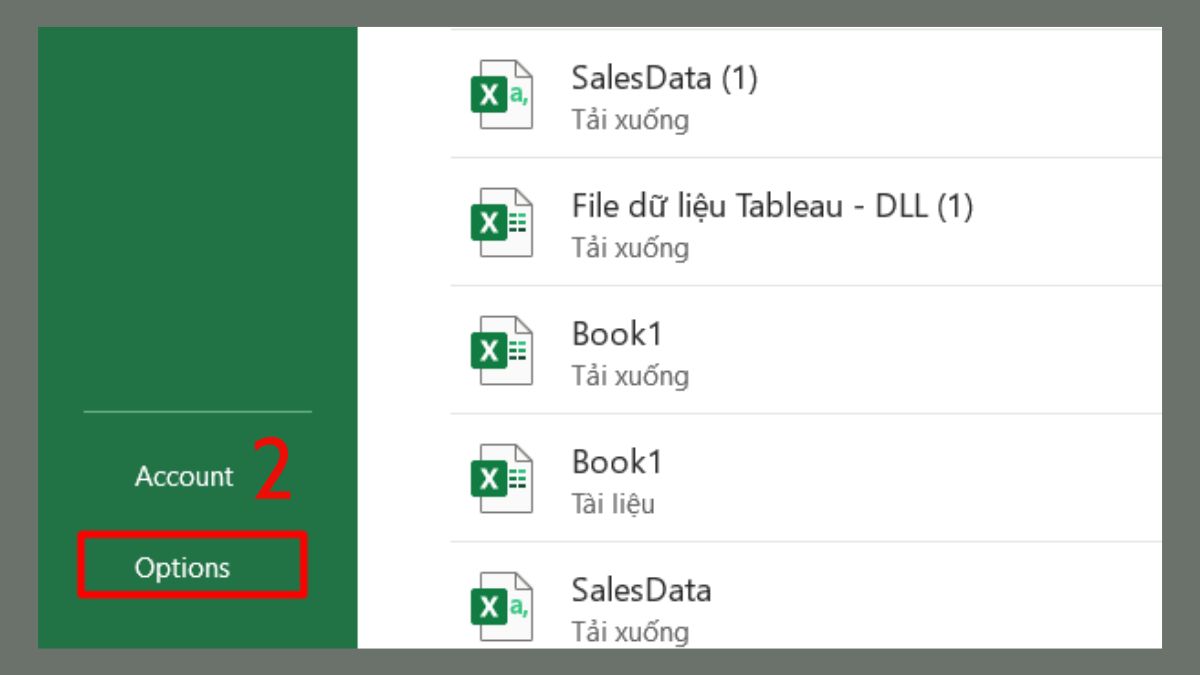 Loại bỏ các add-Ins, add-ons trong Excel bước 2