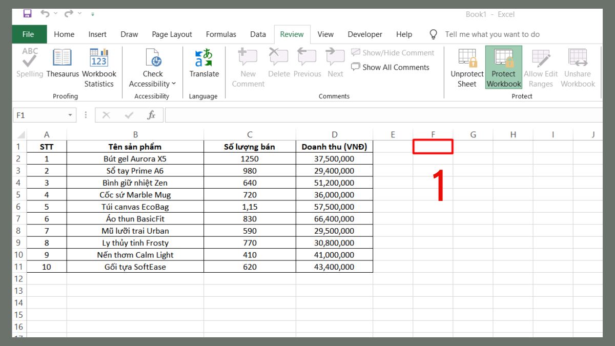 Cách sửa lỗi Microsoft Excel Cannot Paste the data bằng paste special bước 1