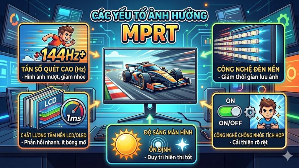 Các yếu tố ảnh hưởng đến MPRT là gì?