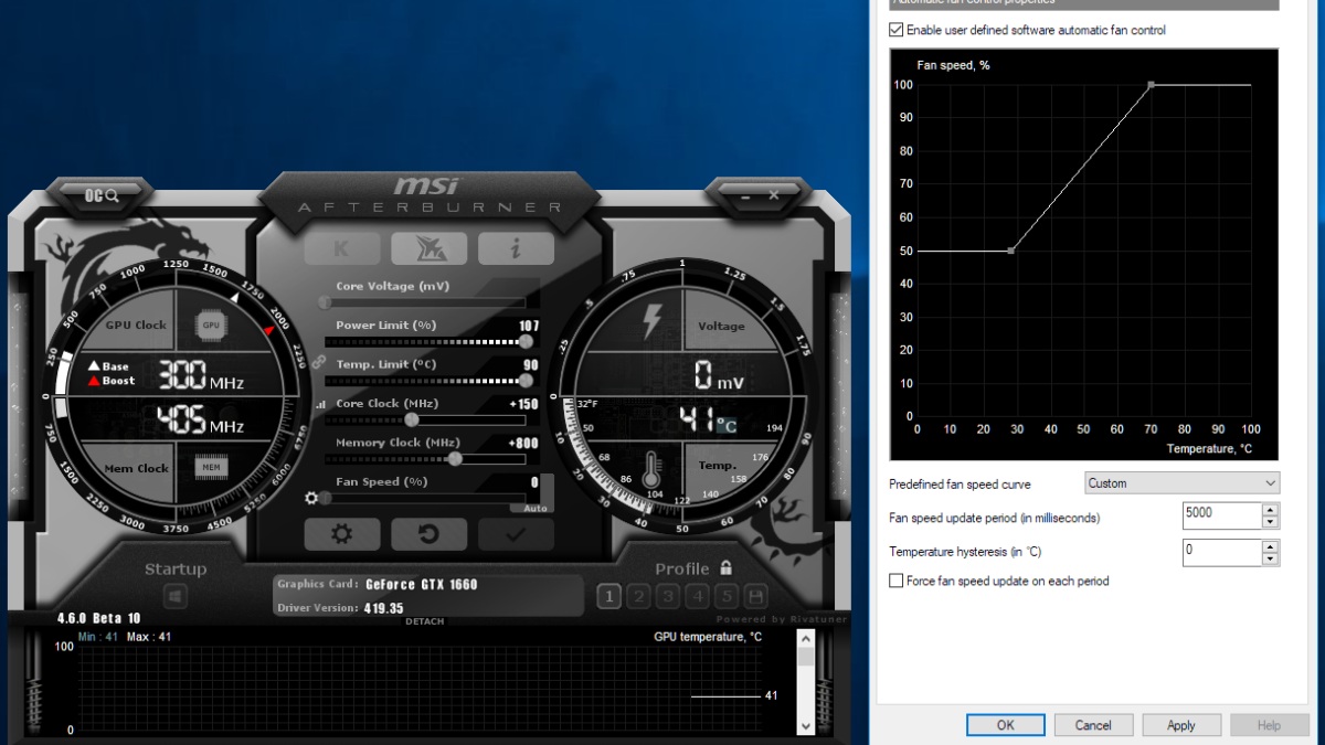 Một số lưu ý khi sử dụng MSI Afterburner