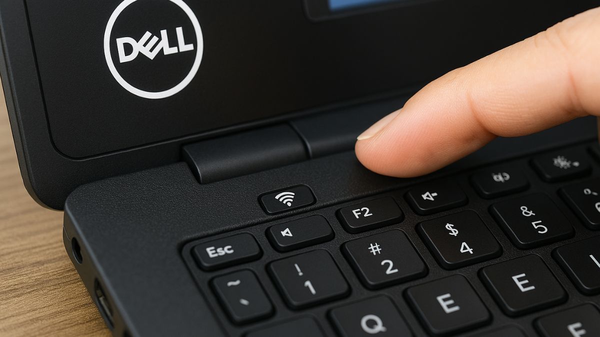 Nút mở WiFi trên laptop Dell ở đâu?