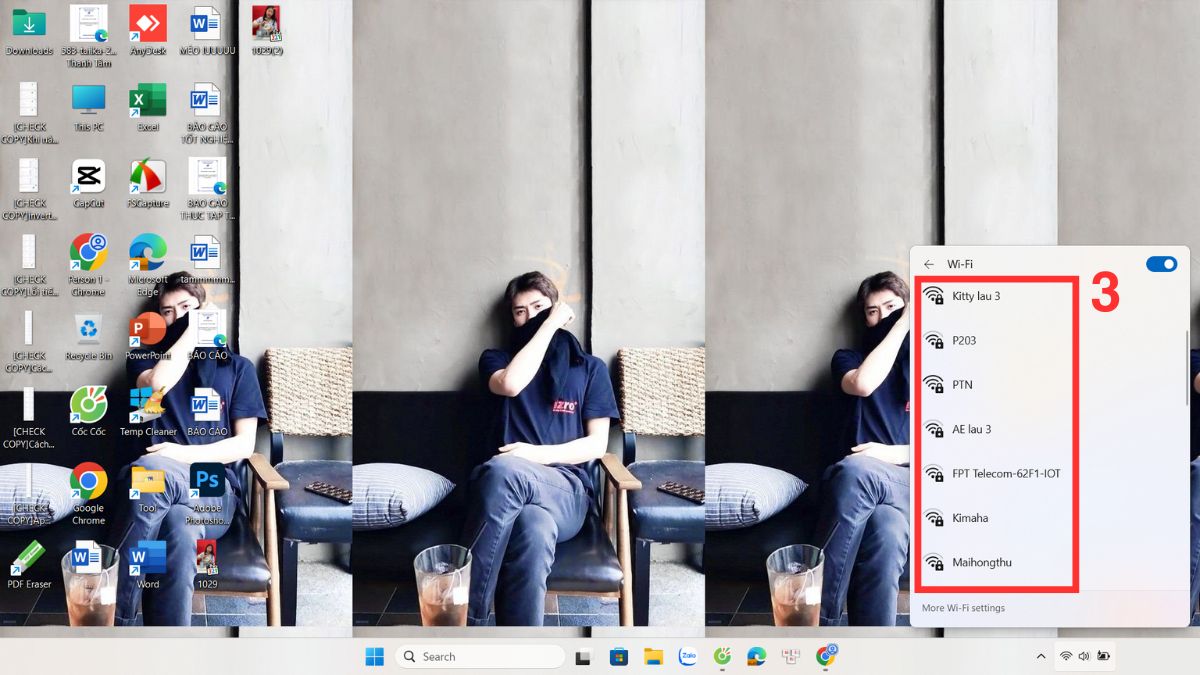 nút mở wifi trên laptop dell trên màn hình bước 3