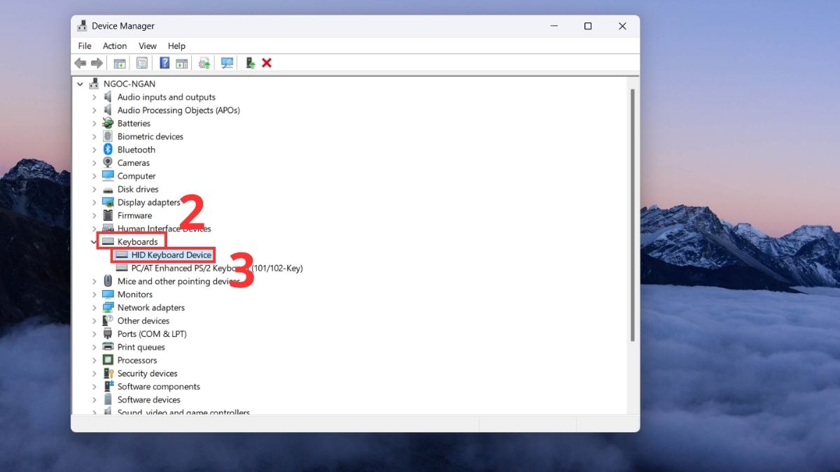 Cách sửa nút tăng giảm âm lượng laptop Dell không bấm được bằng cách cài lại keyboard driver - bước 2