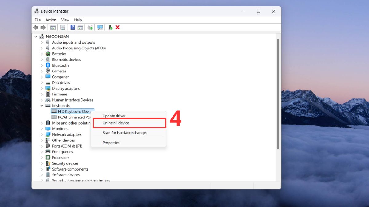Cách sửa nút tăng giảm âm lượng laptop Dell không bấm được bằng cách cài lại keyboard driver - bước 3