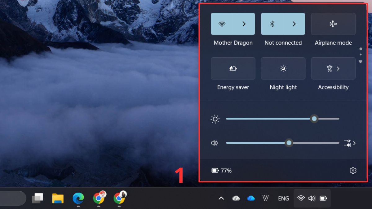 Cách sửa nút tăng giảm âm lượng laptop Dell không bấm được qua quick setting - bước 1