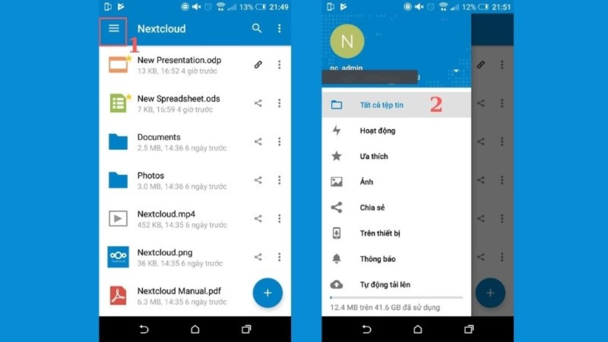 Quản lý File nextcloud