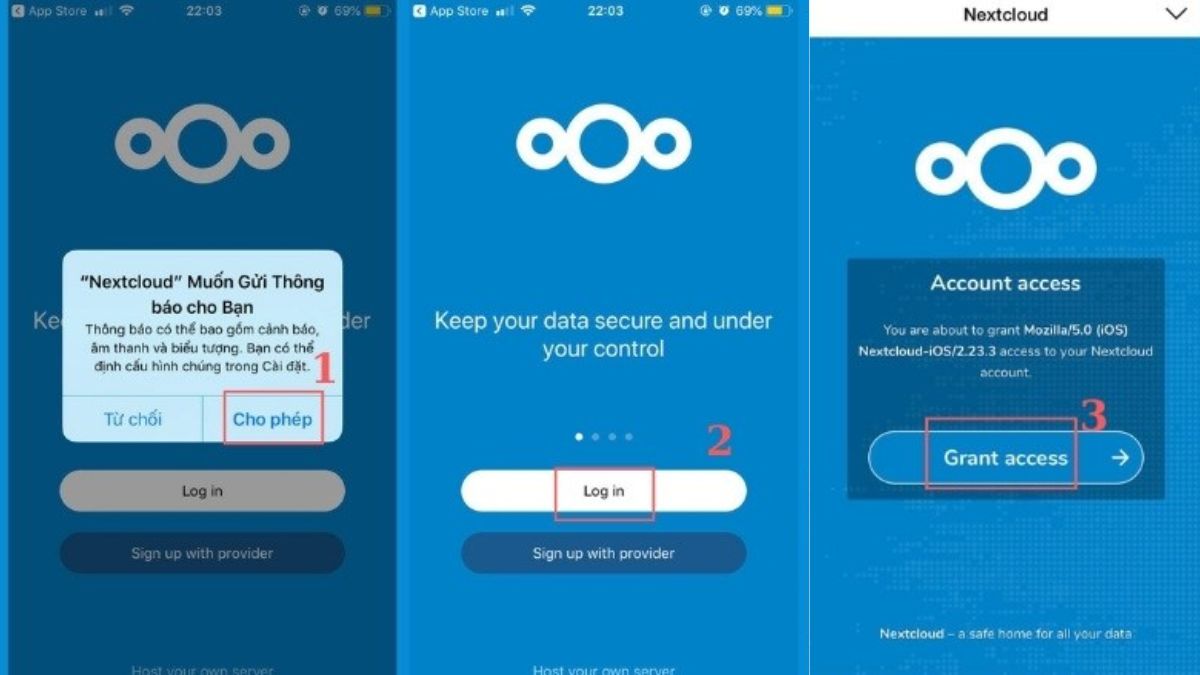 Kết nối vào tài khoản Cloud File Server