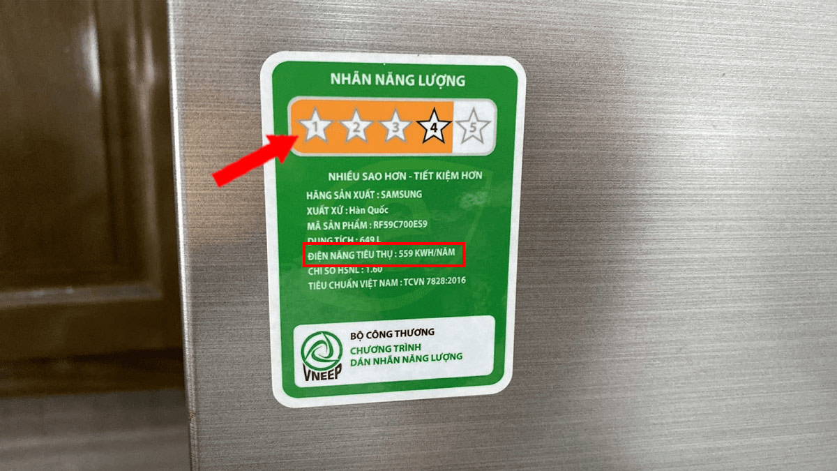 Ý nghĩa từng thông số trên nhãn năng lượng tủ lạnh - mức tiêu thụ điện năng