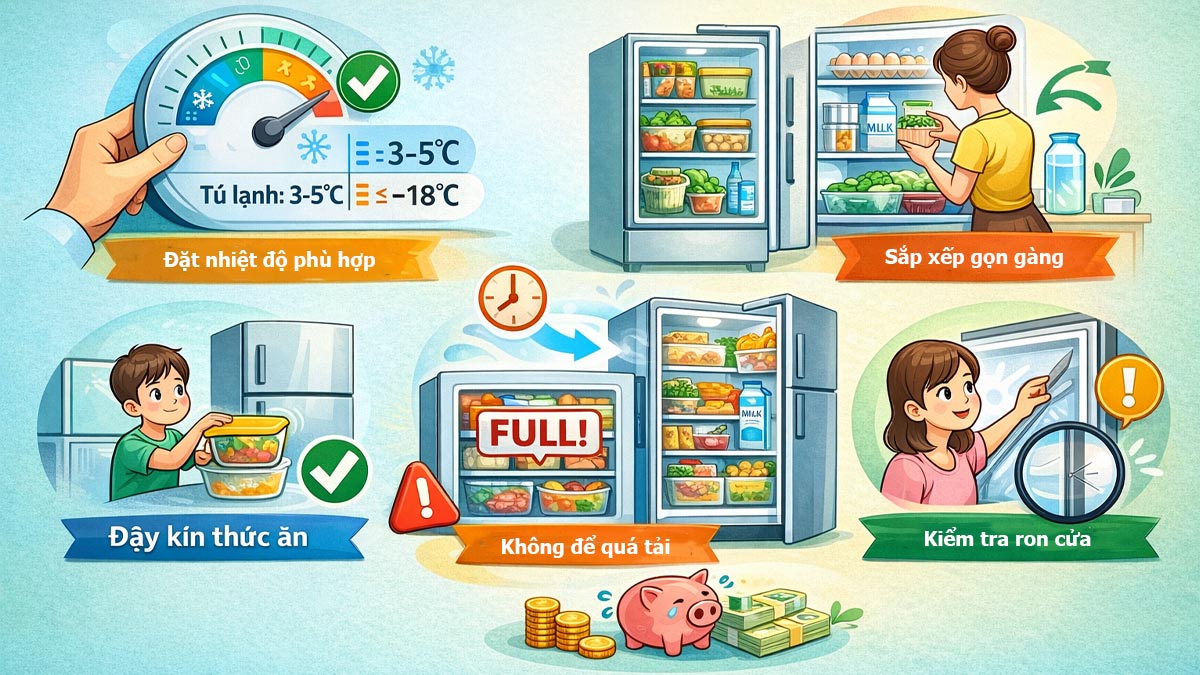 Kinh nghiệm sử dụng giúp tủ lạnh đạt hiệu quả