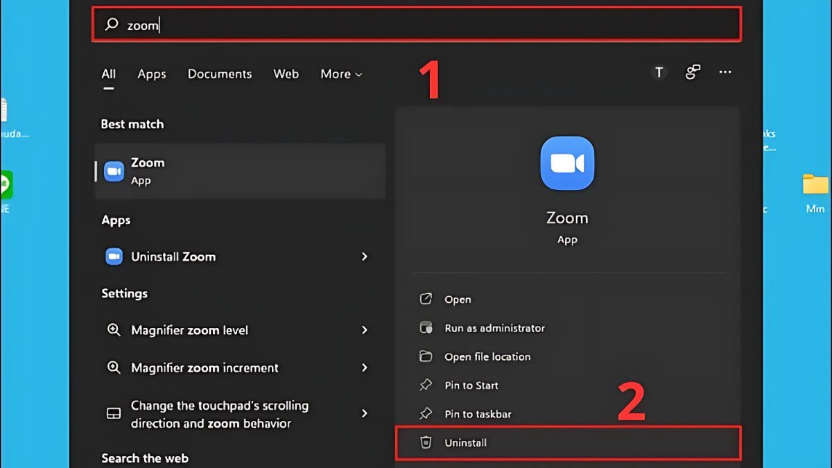 fix lỗi nhập đúng mật khẩu nhưng không vào được zoom - bước 1