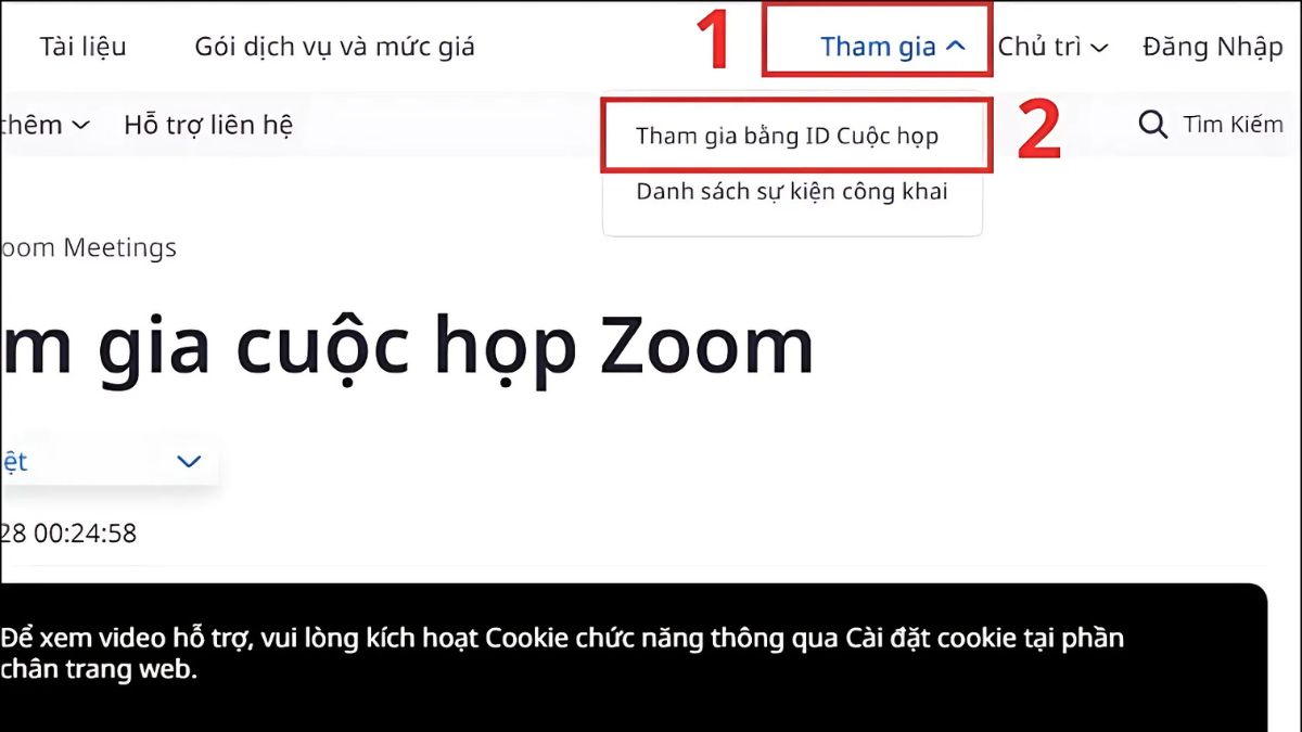Xử lý lỗi không thể vào Zoom do sai mật khẩu - bước 1