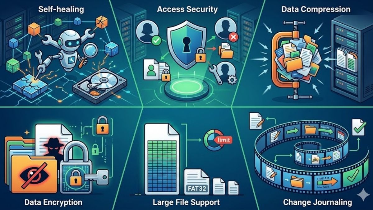 Tính năng nổi bật của NTFS là gì?