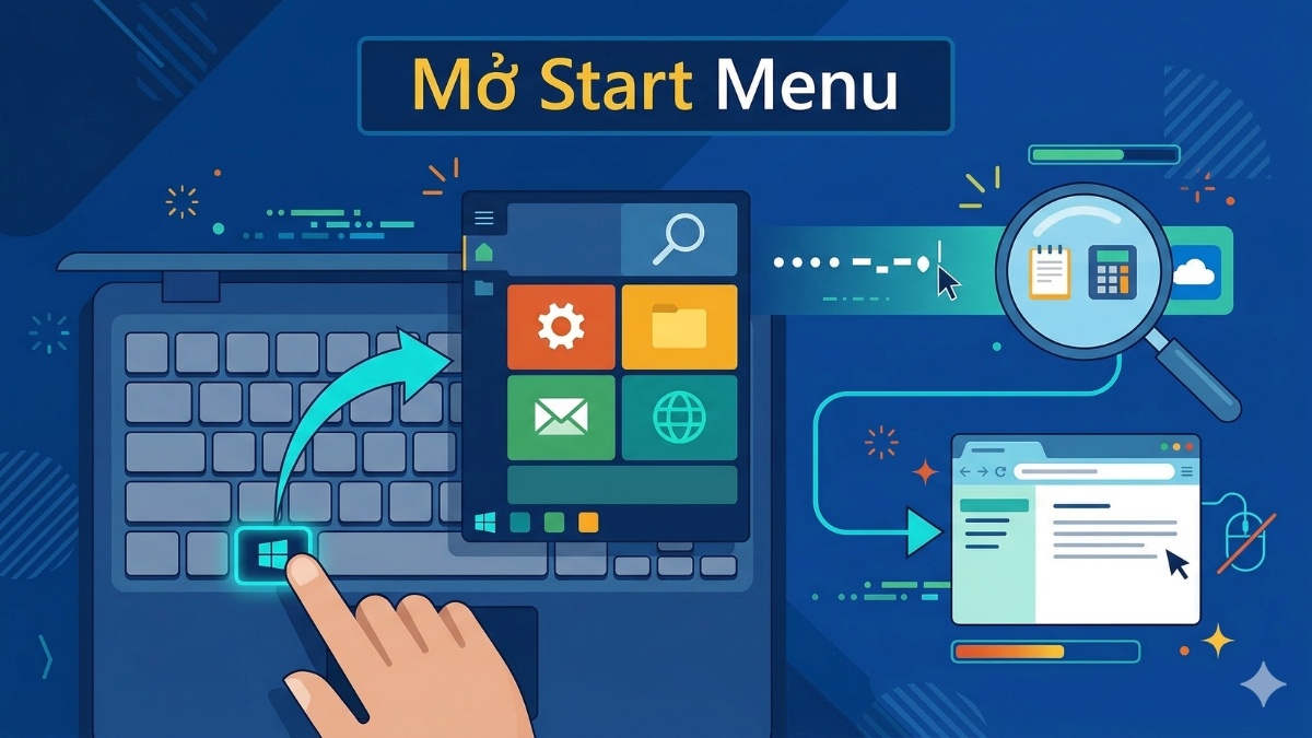 Phím Windows là phím nào trên bàn phím? chức năng