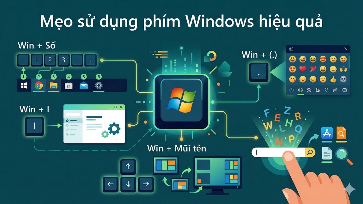 Mẹo sử dụng phím Windows hiệu quả