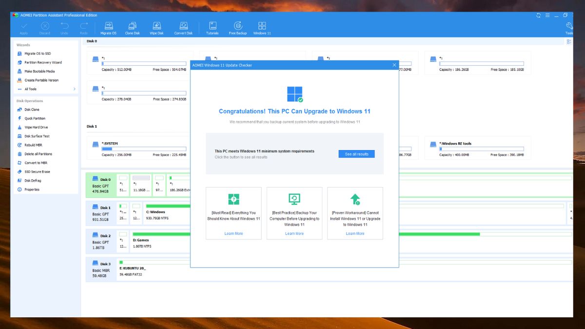 phần mềm gộp ổ cứng - AOMEI Partition Assistant