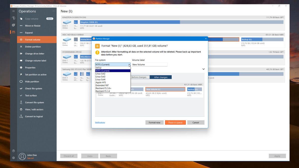 Paragon Partition Manager