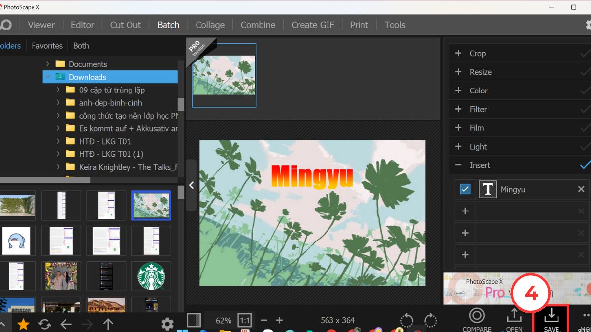 Hướng dẫn sử dụng PhotoScape để chèn logo - bước 3