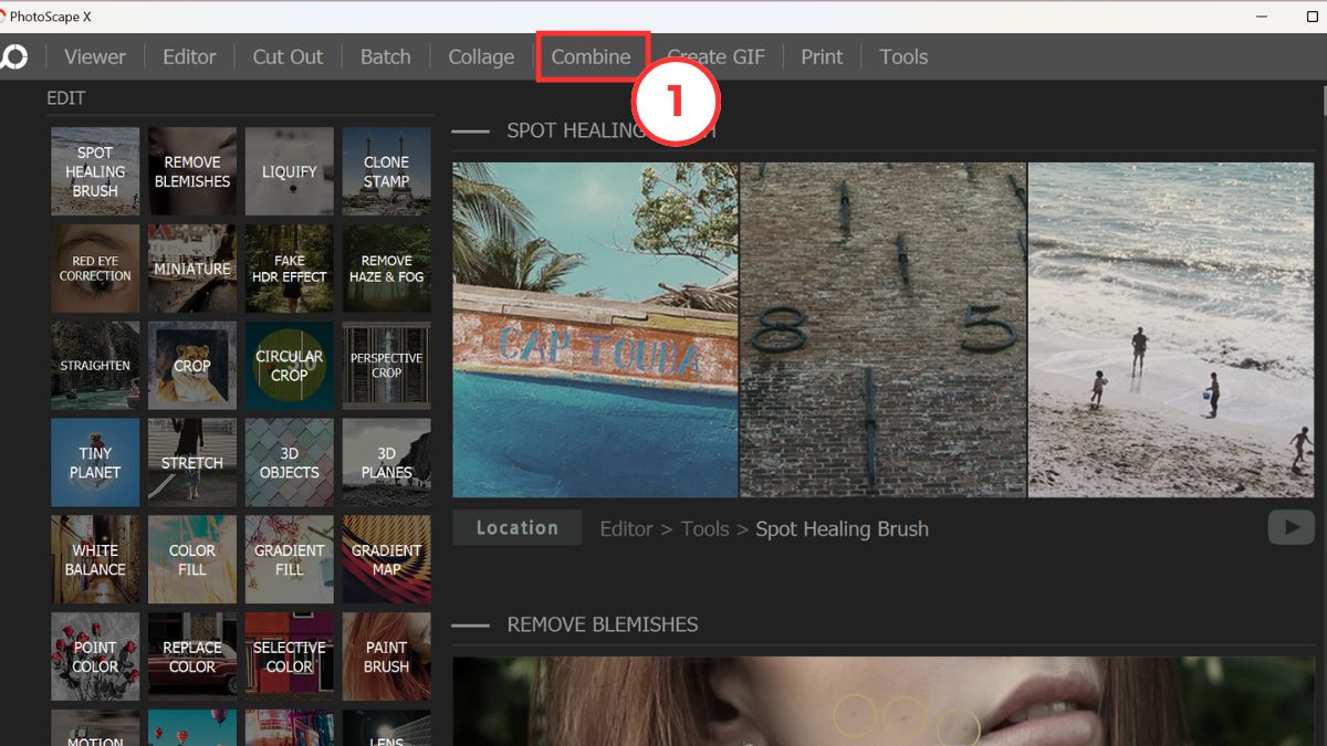 Hướng dẫn sử dụng PhotoScape để ghép nhiều ảnh - bước 1