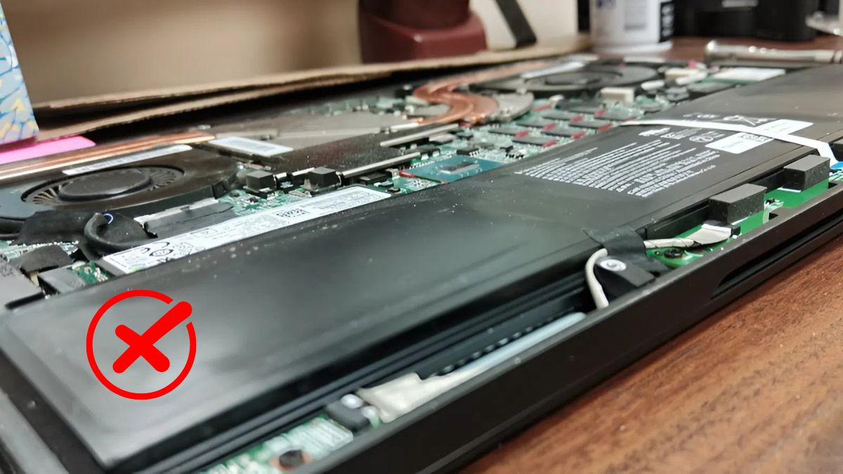 Cách xử lý khi pin laptop bị phồng - ngừng sử dụng ngay lập tức