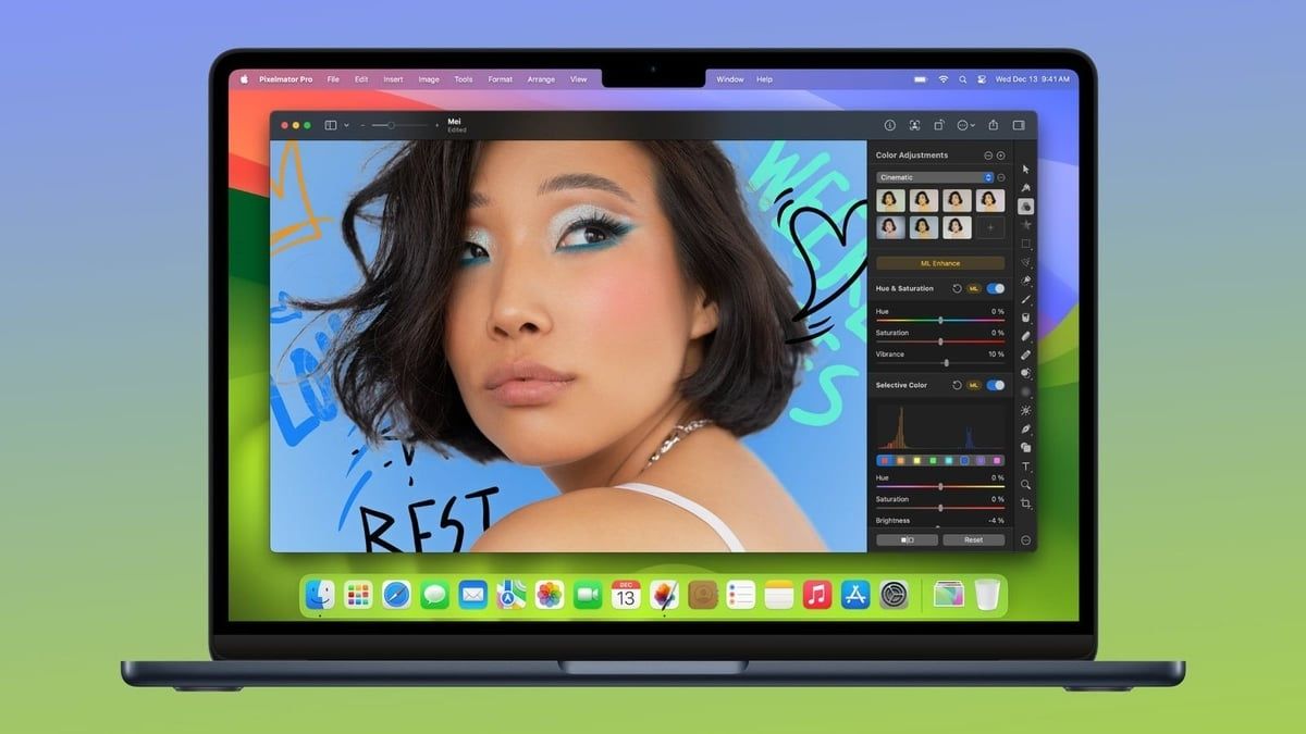 Các tính năng nổi bật của Pixelmator Pro - giao diện tối ưu