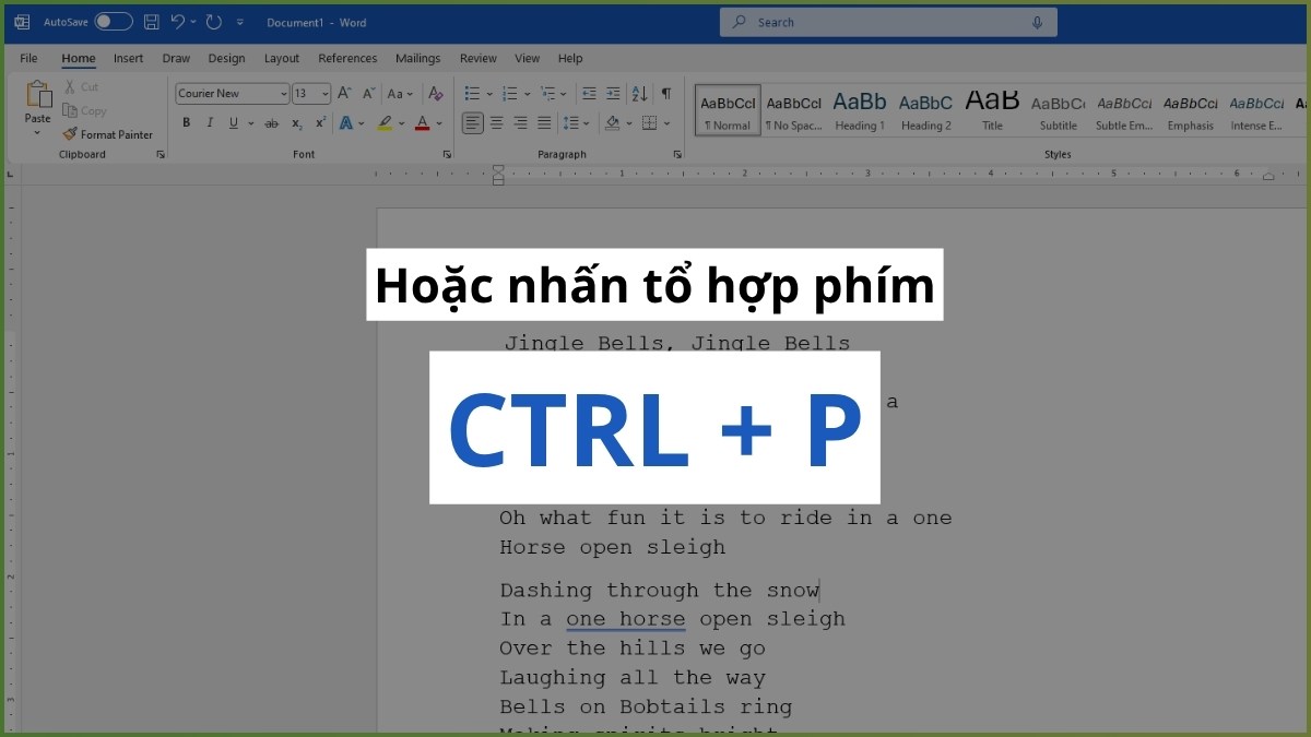 sử dụng Print Preview trong word bước 1