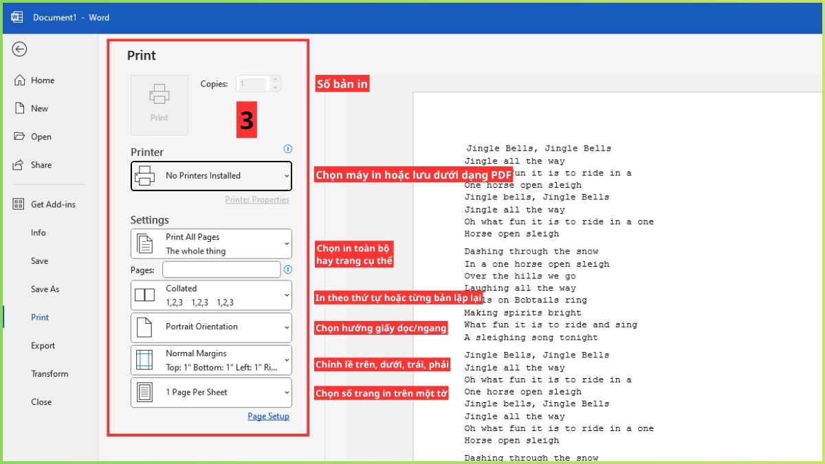 sử dụng Print Preview trong word bước 2